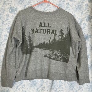 J.CREW University Terry "All natural" 100% COTTON Crewneck Sweatshirt LARGE